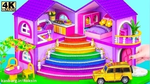 آموزش ساخت خانه دوطبقه جذاب مینیاتوری :: اسباب بازی های سرگرم کننده