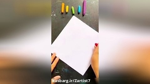 آموزش نقاشی با مداد شمعی!