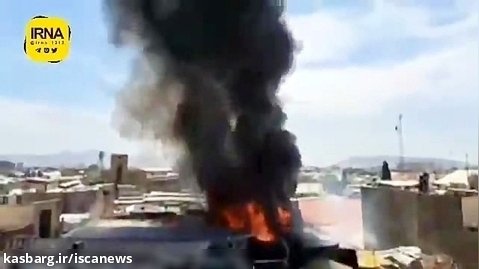 آتش سوزی در انبار چسب در محدوده بازار تهران