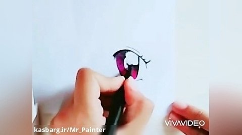 آموزش نقاشی چشم انیمه ای /انیمه
