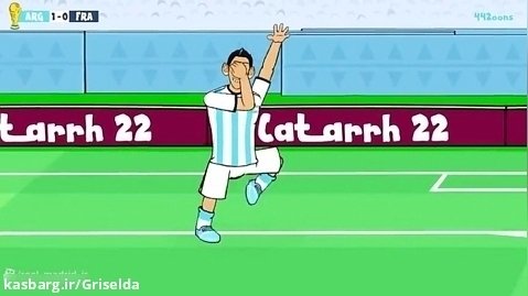 کارتون بازی آرژانتین و فرانسه