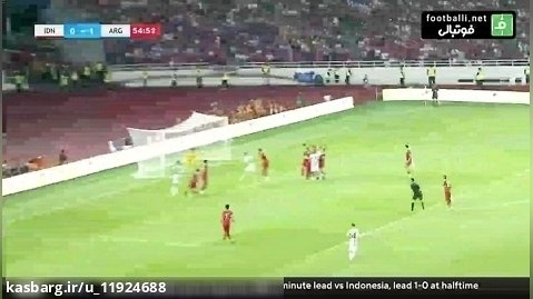 گل دوم ارژانتین به اندونزی توسط ( کریستین رومرو)