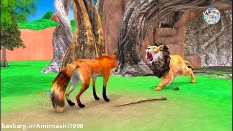 بازی حیوانات وحشی|نبرد گرگ و شیر|بازی کودکان