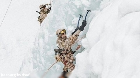 تمرین نیروهای ویژه پلیس ایران "نوپو" در کوهستان برفی
