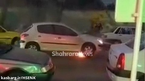 آتش سوزی خودروی ۲۰۶ در مشهد