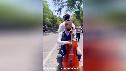 اجرای جالب موزیک روی دوچرخه ۶ نفره در بازار تهران
