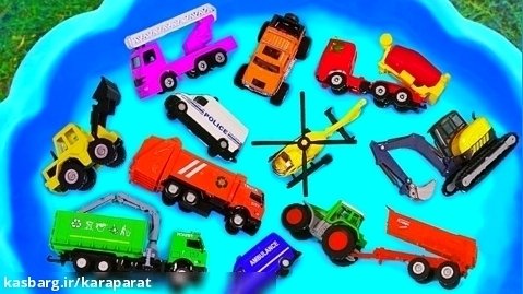 برنامه کودک ماشین بازی - ماشین های پلیس - اسباب بازی کامیون آتش نشانی