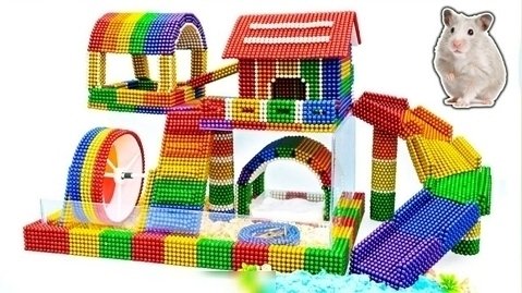 توپ های مغناطیسی - ساخت خانه عروسکی دارای اتاق و مبل - سرگرمی هنری