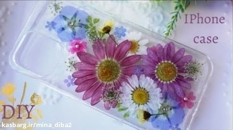 آموزش ساخت قاب گوشی موبایل با گلهای خشک زیبا