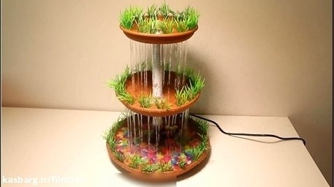 اختراع جالب آموزش ساخت یک آبشار برقی هوشمندانه - طرز ساخت آبنمای باران در خانه