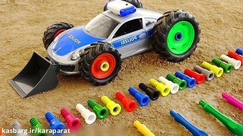 ماشین بازی کودکانه - اسباب بازی های مونتاژ - ماشین های پلیس - ماشین بازی جدید
