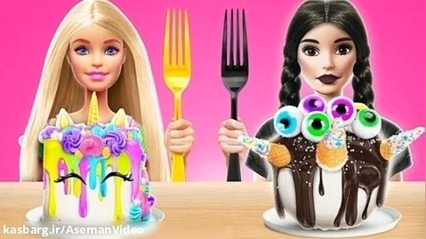 چالش خوردن کیک سرگرمی و شیرینی | کیک عروسکی ونزدی فستیوال شادی شیرینی
