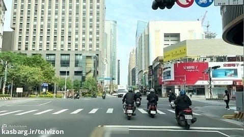 دو ساعت رانندگی در شهر تایپه کشور تایوان | خیابان جهان (قسمت 545)