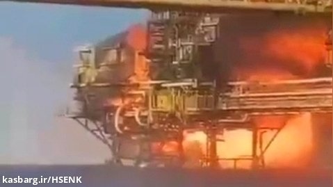 آتش سوزی سکوی نفتی در خلیج مکزیک