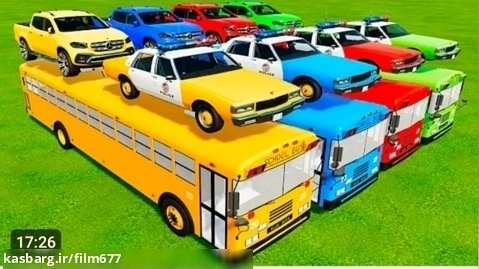 برنامه کودک ماشینی __انتقال ماشین های پلیس با اتوبوس مدرسه