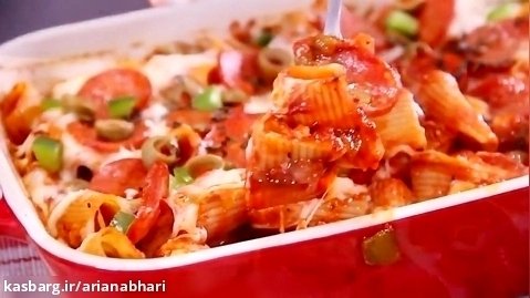 لذت آشپزی | طرز تهیه خوراک پاستا با گوجه