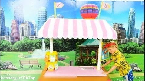 برنامه کودک-کودک وسرگرمی-انیمیشن باربی-کامیون غذای کیک کوچک برای عروسک ها