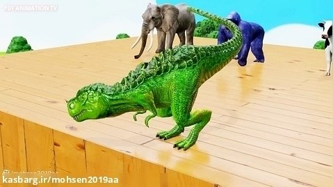 چالش جدید حیوانات - بازی حیوانات رنگی - گوریل و فیل - کودک سرگرمی تفریحی