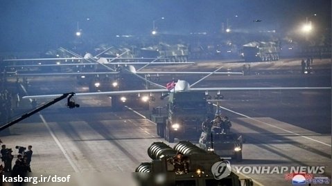نمایش پهپادها در رژه بزرگ ارتش کره شمالی