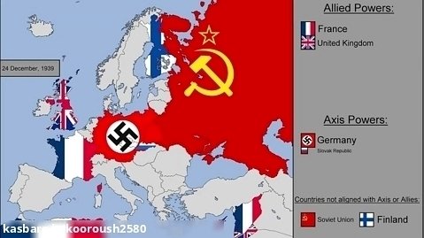 نقشه اروپا در جنگ جهانی دوم