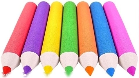 شن های جادویی زیبا _ ساخت مداد رنگی با شن های متحرک